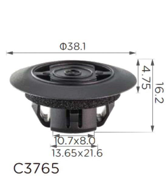 Кліпса кріплення молдингу порога TOYOTA (9046722014) C3765, фото 1