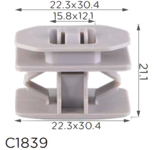 Кліпса кріплення молдингу порогів FORD OPEL (6G1Z5410182A 6G1Z-5410182-A 12492) C1839, фото 1