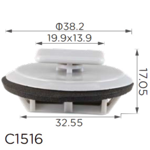 Кліпса кріплення молдингу порог Mazda BP4L51SJ3 C1516, фото 1
