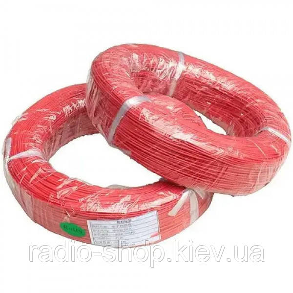 Дріт силіконовий 1житла 14AWG (2,0 мм.кв.), червоний, 1 м, фото 1
