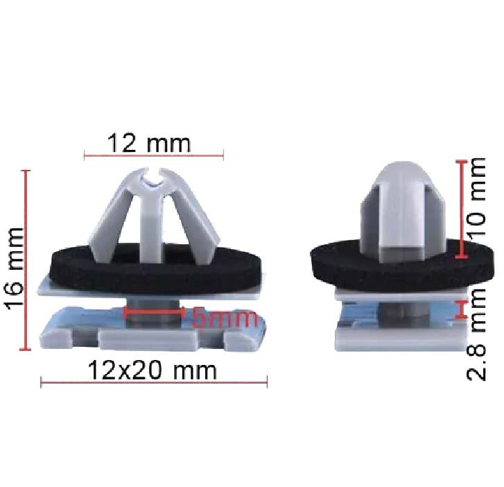 Кліпса кріплення молдингу скло GM CHEVROLET PONTIAC CADILLAC (15288146 15893516 15269) C1605, фото 1