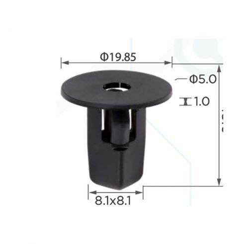 Кліпса кріплення підкрилок (OEM 9018906013, 90189-06013, 9018906027, B455-56-145). (C0031), фото 1