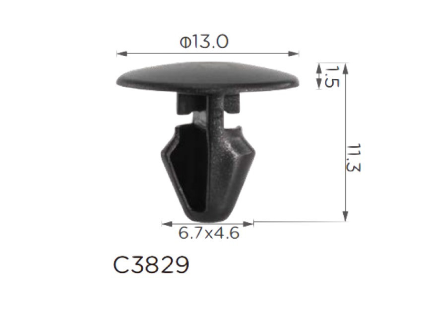 Кліпса кріплення ущільнювача дверей, кришки багажника Volvo (30648194, 10709) (C3829), фото 1