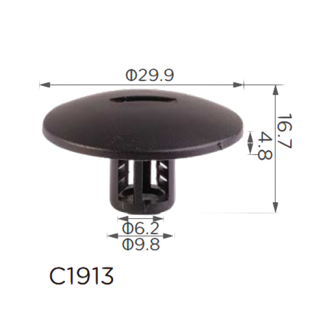 Кліпса крило підкрилка Renault (7703081227, 20120, 20122) (C1913), фото 1