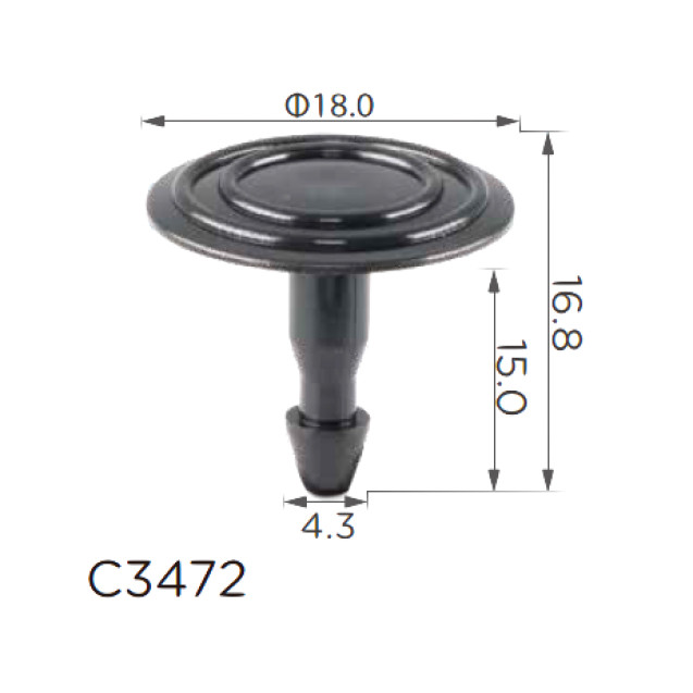 Кліпса навішування заднього крила Honda 91501T2A003 (C3472), фото 1