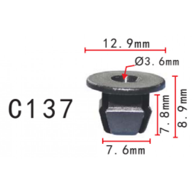 Кліпса під саморіз (OEM 179813881, 179-813-881, 3997391, 14155) (C0137), фото 1