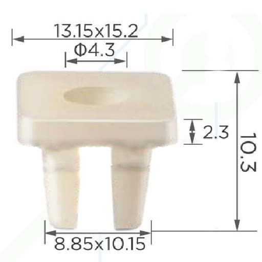 Кліпса під саморіз (OEM 90656671631, 90656-671-6310M1, 906566716310M1, 14651) (C0130), фото 1