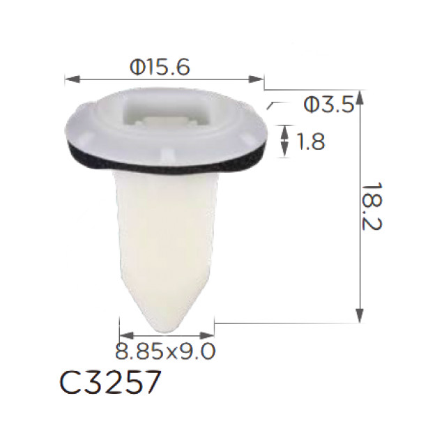 Кліпса під саморіз BMW (51-12-7-046-911, 51127046911, 14340) (C3257), фото 1