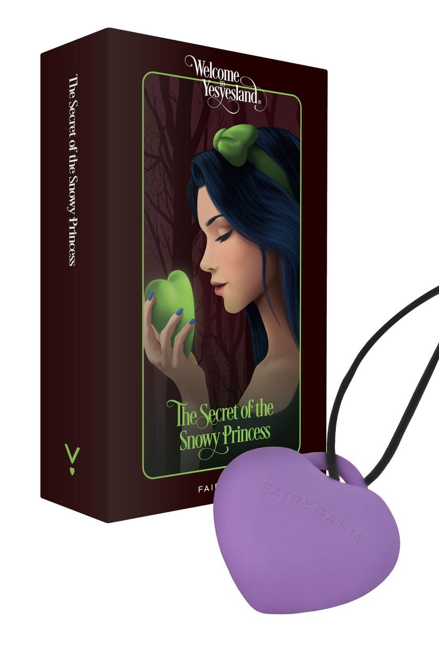 Мінівібратор «Сердечко» FairyGasm PleasureStone violet, 9 режимів, на шнурку, фото 1