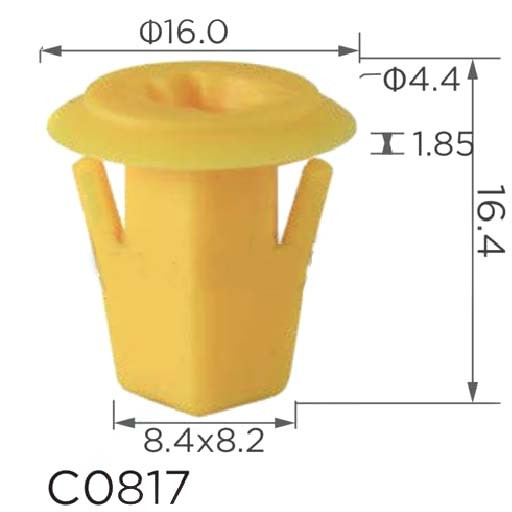 Кліпса під саморіз Nissan, Honda, Mazda, Mitsubishi, Suzuki, Toyota (01281-00601, 0128100601) (C0817), фото 1