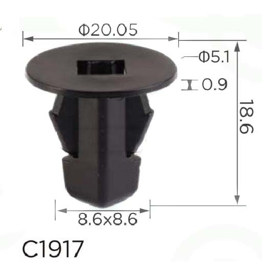 Клипса под саморез Toyota 9018906236 (C1917), фото 1