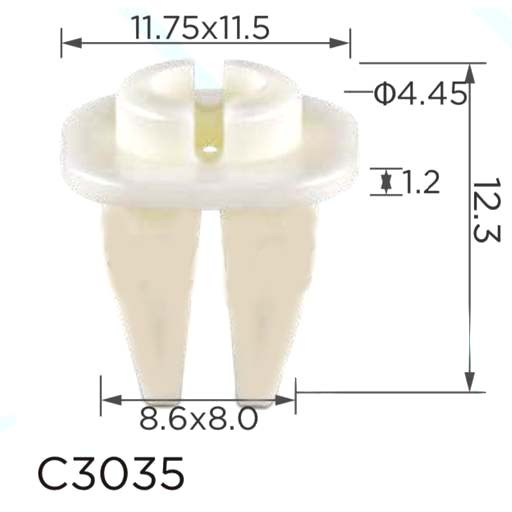 Кліпса під саморіз бампер Hyundai, Kia (866992M000, 86699-2M000, 14455) (C3035), фото 1