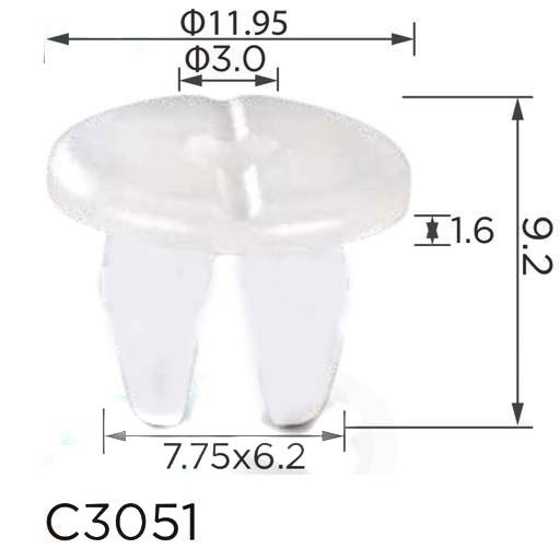 Кліпса під саморіз дверей Hyundai, Kia (1491004000, 14910-04000, 14149) (C3051), фото 1