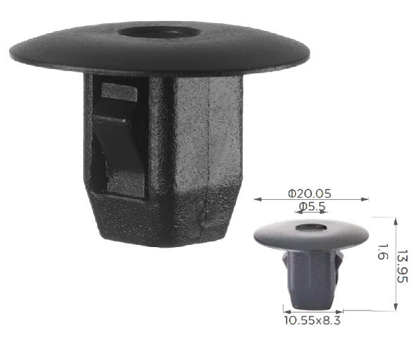 Кліпса під саморіз, крило бризковик, бампер Honda 90682SEA003 (C1269), фото 1