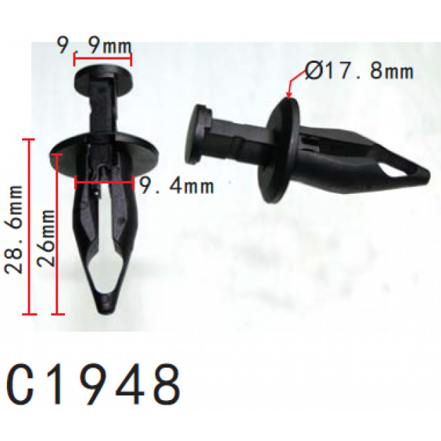 Кліпса розпірні Ford, Chevrolet (11588988) (C1948), фото 1