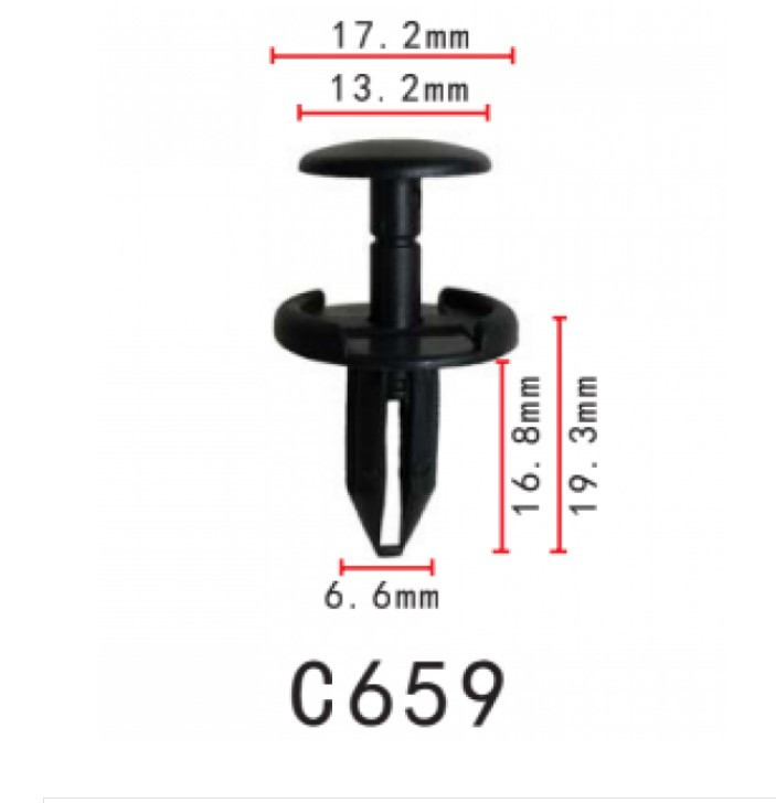 Кліпса розпірні Ford, Chevrolet, Chrysler, Jeep (6506008A-A, 6506008AA, 15149708, 11822) (C659), фото 1