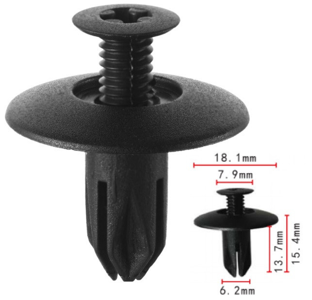 Кліпси розпірні Honda (91524-SE0-003, 91524SE0003, 11022) (C556), фото 1