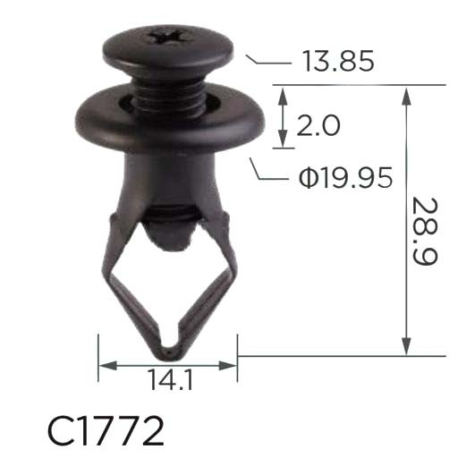 Кліпса розпірні Hyundai (8659035000, 86590-35000, 11158) (C1772), фото 1