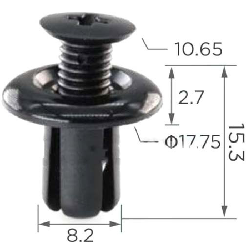 Кліпса розпірні Kia, Hyundai, Форд, Мазда, Форд, Шевроле 1-833, 11036 (C1542), фото 1