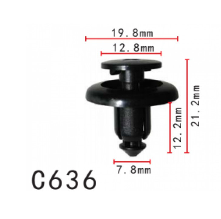 Кліпси розпірні Mazda, Toyota, Honda (BC1D56145, BC1D-56-145, 11481) (C636), фото 1