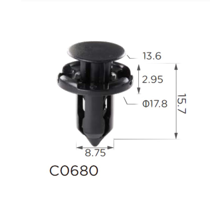 Кліпси розпірні Mitsubishi, Honda (MR200300, 11404) (C680), фото 1