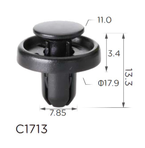 Кліпси розпірні Subaru, Toyota, Lexus (909140065, SU00302989, SU003-02989, 11355) (C1713), фото 1