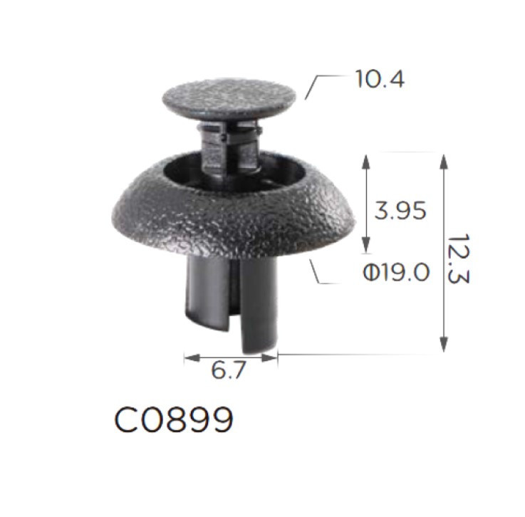 Кліпси розпірні Toyota, Lexus (9046707211, 90467-07211, 11365) (C899), фото 1
