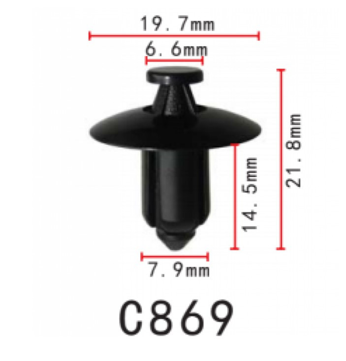 Кліпси розпірні Toyota, Nissan 152010B0, 01553-04233, 01553-01553, 01553 -09431) (C869), фото 1