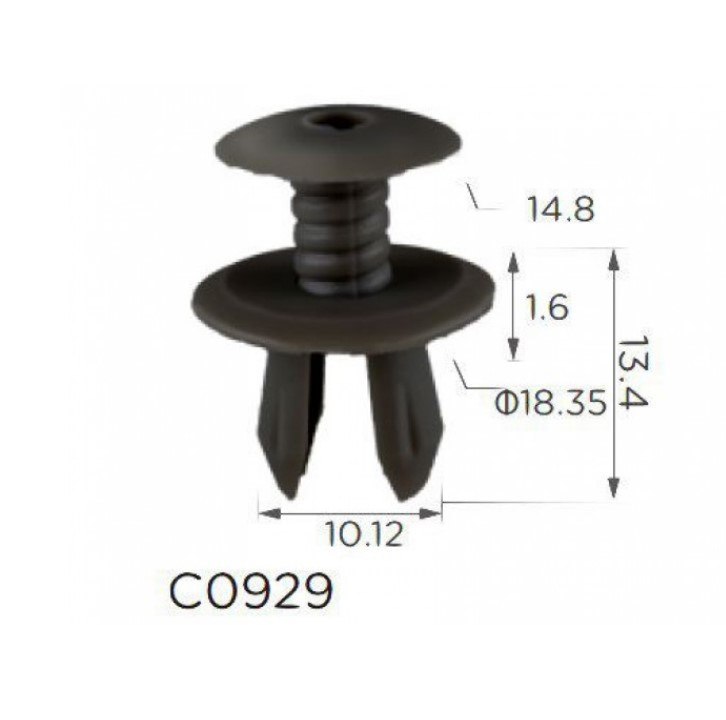 Кліпси розпірні Volkswagen (701867299, 701-867-299, 50359, 70186729901C, 11223) (C929), фото 1