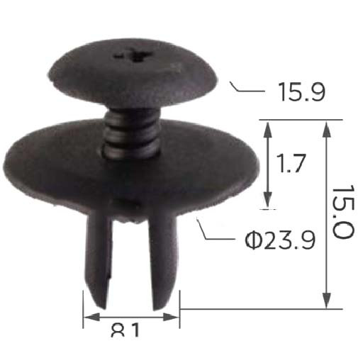 Кліпси розпірні Volkswagen, Audi (1H0867199A, 1H0867199AU71, 51481915964, 50438, 11230) (C906), фото 1