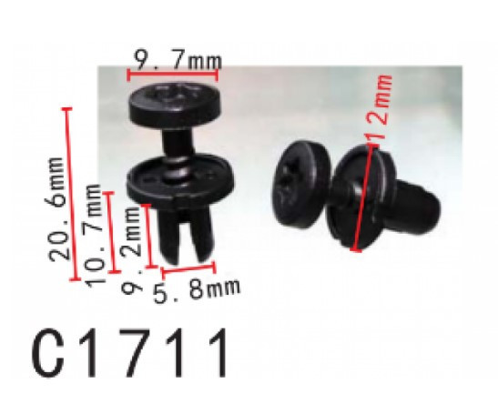 Кліпси розпірні Volkswagen, Mercedes, Citroen, Peugeot, Renault, 000991664, 9699542280 (C1711), фото 1