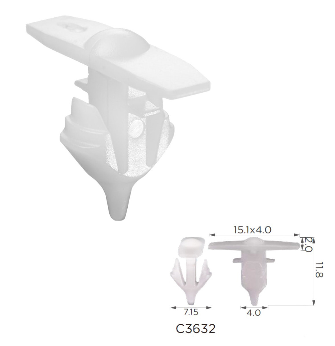 Кліпса ущільнювача Volkswagen 7H0837485 (C3632), фото 1