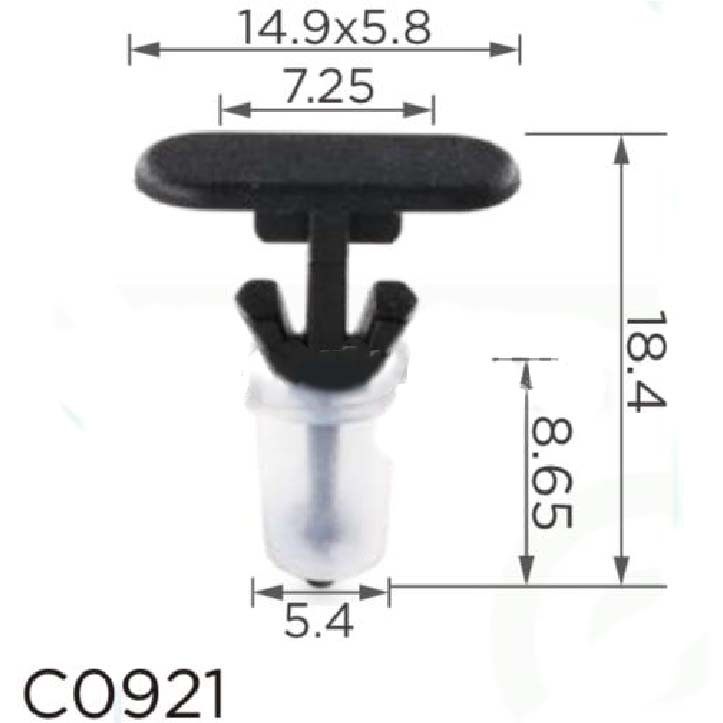 Кліпса ущільнювача Volkswagen, Opel, Ford, Audi, Шевроле, Форд, Шевроле, Skoda, Subaru (C921), фото 1