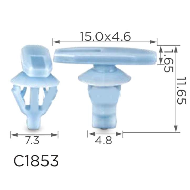 Кліпса ущільнювача дверей Honda, Acura (90651TP800, 90651-TP8-003) (C1853), фото 1