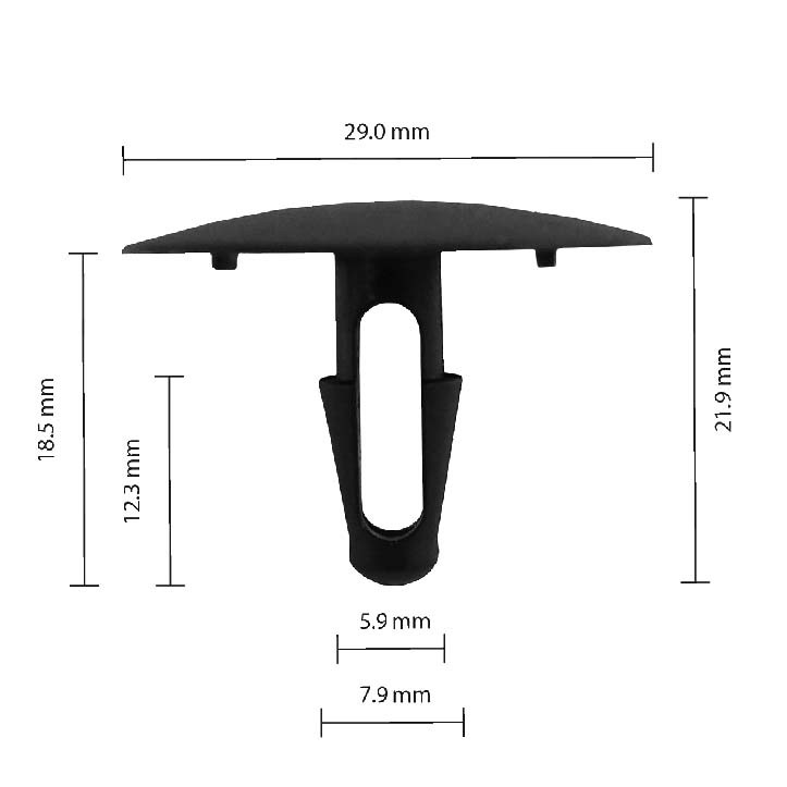 Кліпса утеплювача капота (ОЕМ 904670900801, 9046709008, 90467090080104) (C0119), фото 1