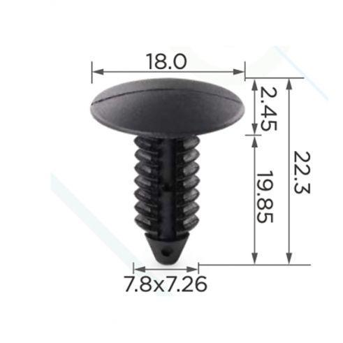 Кліпса Чорний для обшиття салону (ОЕМ 1314934, 1605396, 388577S, 6030441, W705589S300) (C0004), фото 1