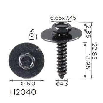 Саморіз із шайбою Bmw, DaewooH2040)