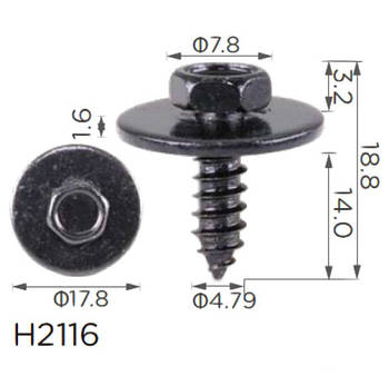 Саморіз із шайбою універсальнийH2116)
