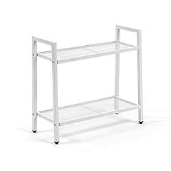 Стелаж-етажерка двоярусний з металу 60х26х60см Білий SW-00002102