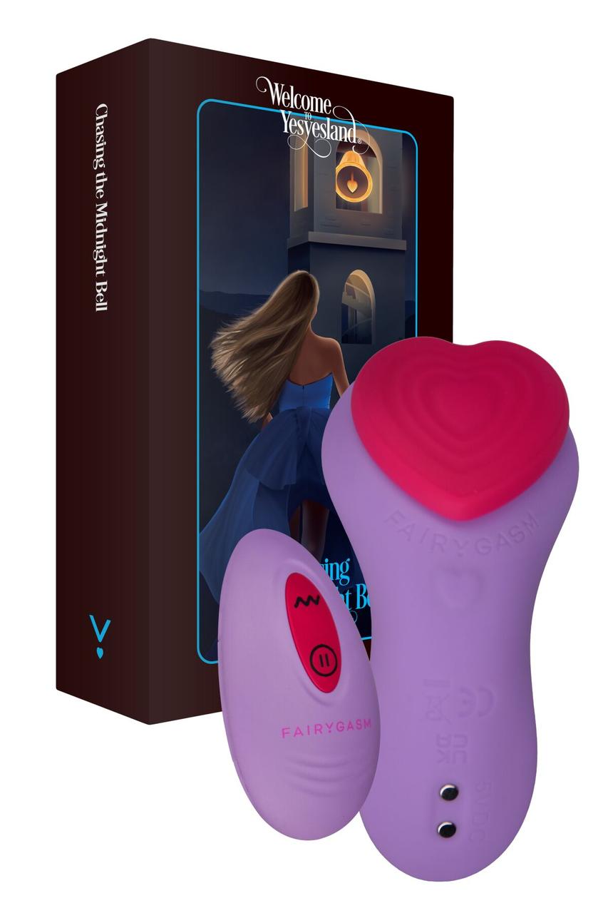 Вібратор у трусики FairyGasm HeartGem violet, на магніті, пульт ДК Кітті