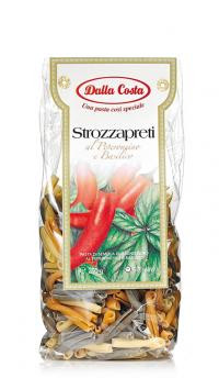 Італійські макарони фігурний трубочки кольорові Strozzapreti Dalla Costa 500 г., фото 1