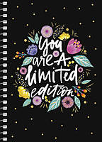 Блокнот А6 80 арк спіраль клітинка тисн фольгою STUDENT 6087 Асорті, фото 5