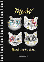 Блокнот А6 80 арк спіраль клітинка тисн фольгою STUDENT 6087 Асорті, фото 7