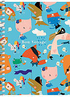 Блокнот А6 80 арк спіраль клітинка виб УФ лак STUDENT 6113 Асорті, фото 9