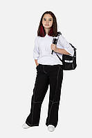 Штани для дівчинки колір чорний ЦБ-00253481