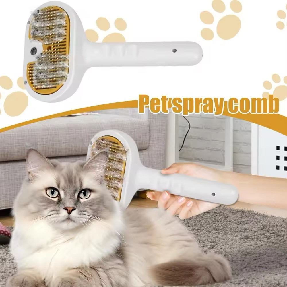 Парова щітка для вичісування собак і котів Pet Spray Hair Removal Comb, фото 1