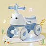 Дитяча каталка-толокар Носоріжка M 5856E з підсвіткою й музикою Блакитний, фото 2