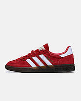 Кросівки жіночі Adidas Handball Spezial Scarlet Gum Кеди Адідас Хандбол Спешл червоні замшеві демісезон, фото 3