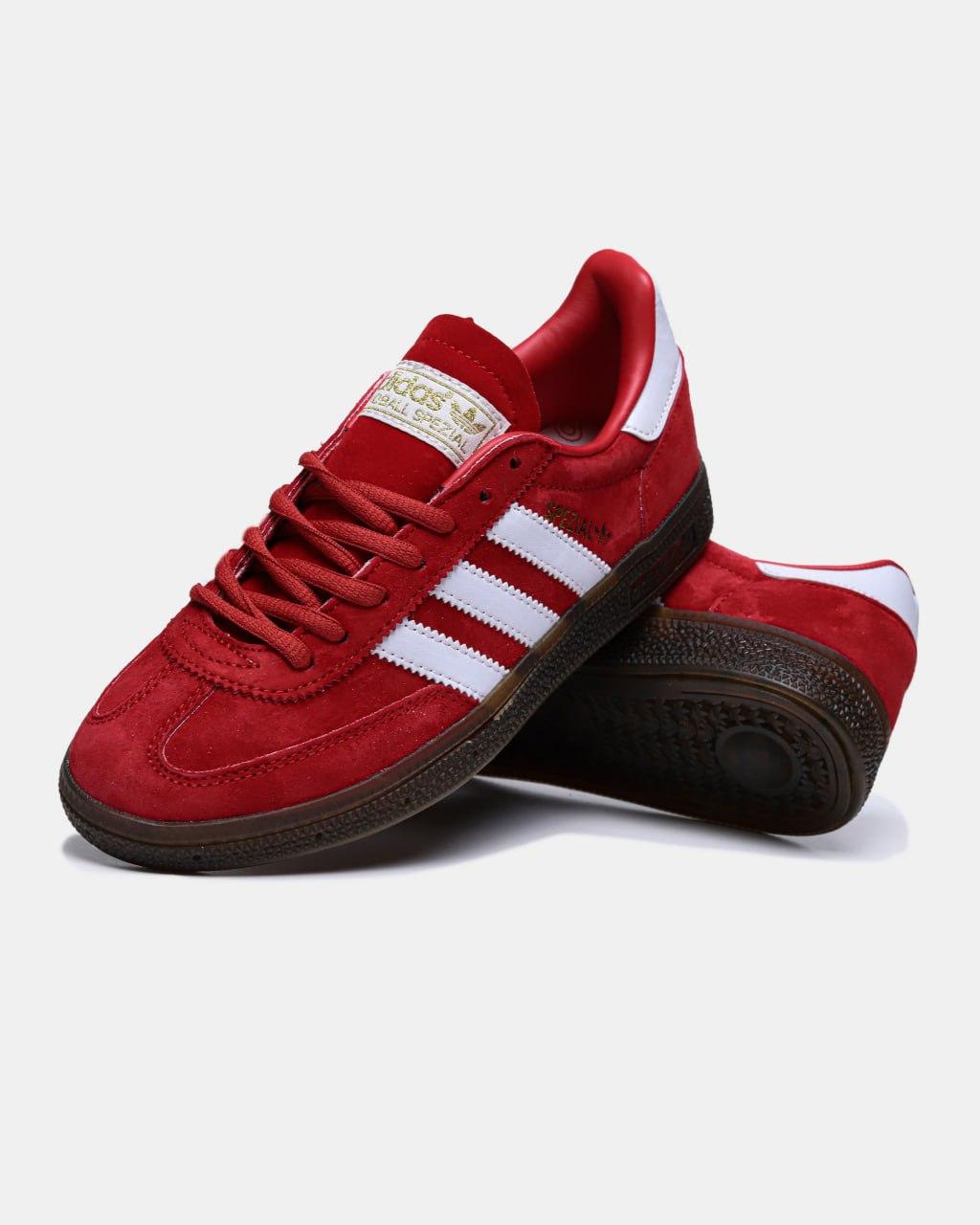 Кросівки жіночі Adidas Handball Spezial Scarlet Gum Кеди Адідас Хандбол Спешл червоні замшеві демісезон