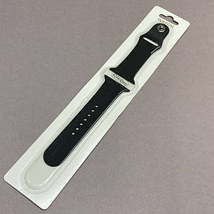 Ремінець для Apple Watch 42 розмір S силіконовий ремінець для годинника епл вотч 42 чорний wtc